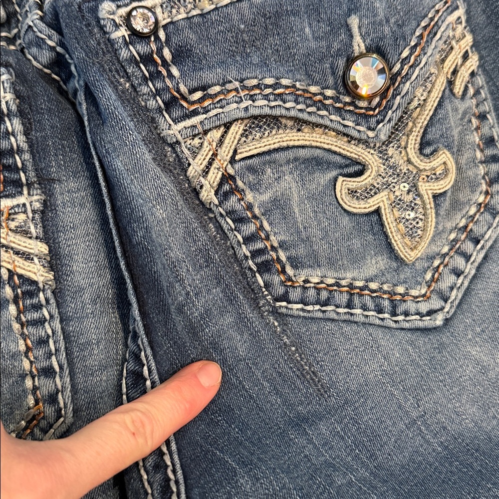 Rock Revival Hettie Boot Stretch Repaired Jeans Women’s Size 29 - Picture 9 of 10